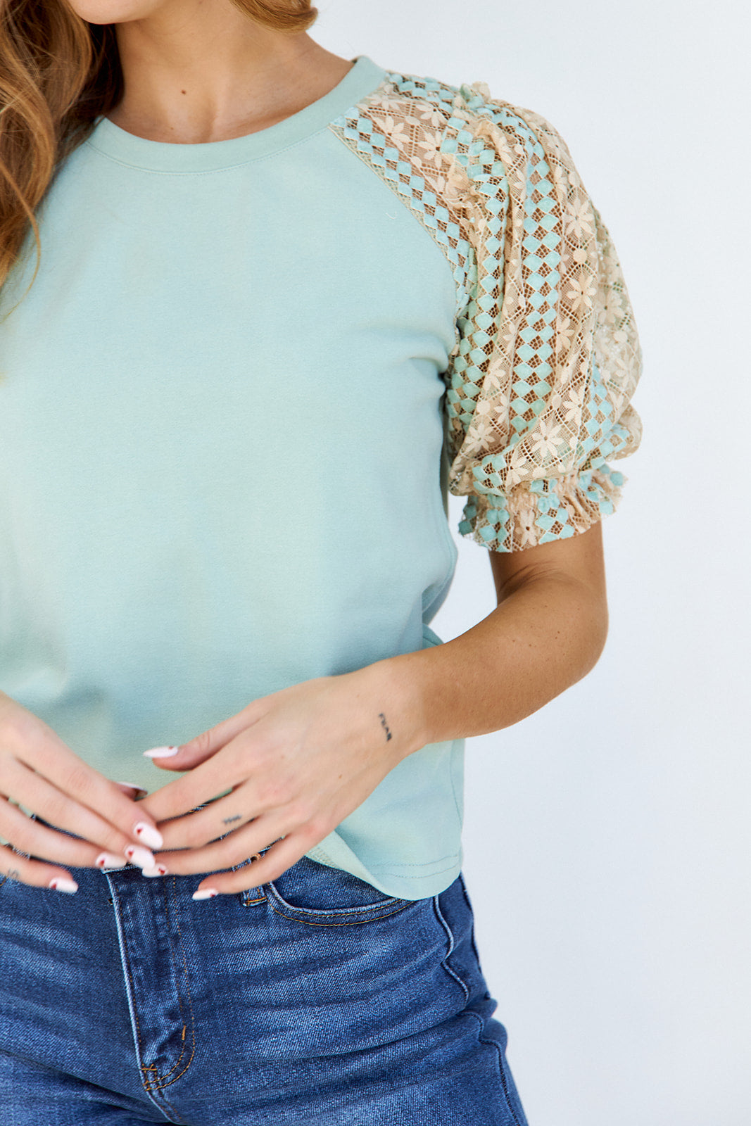 Isla Lace Puff Sleeve Blouse