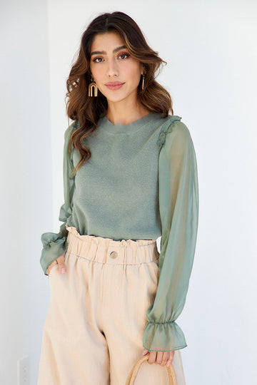 Leena Puff Sleeve Knit Top