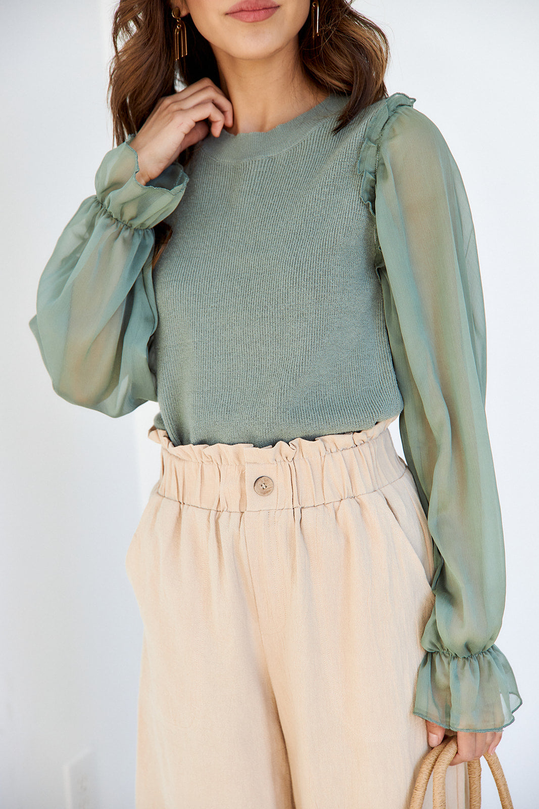 Leena Puff Sleeve Knit Top
