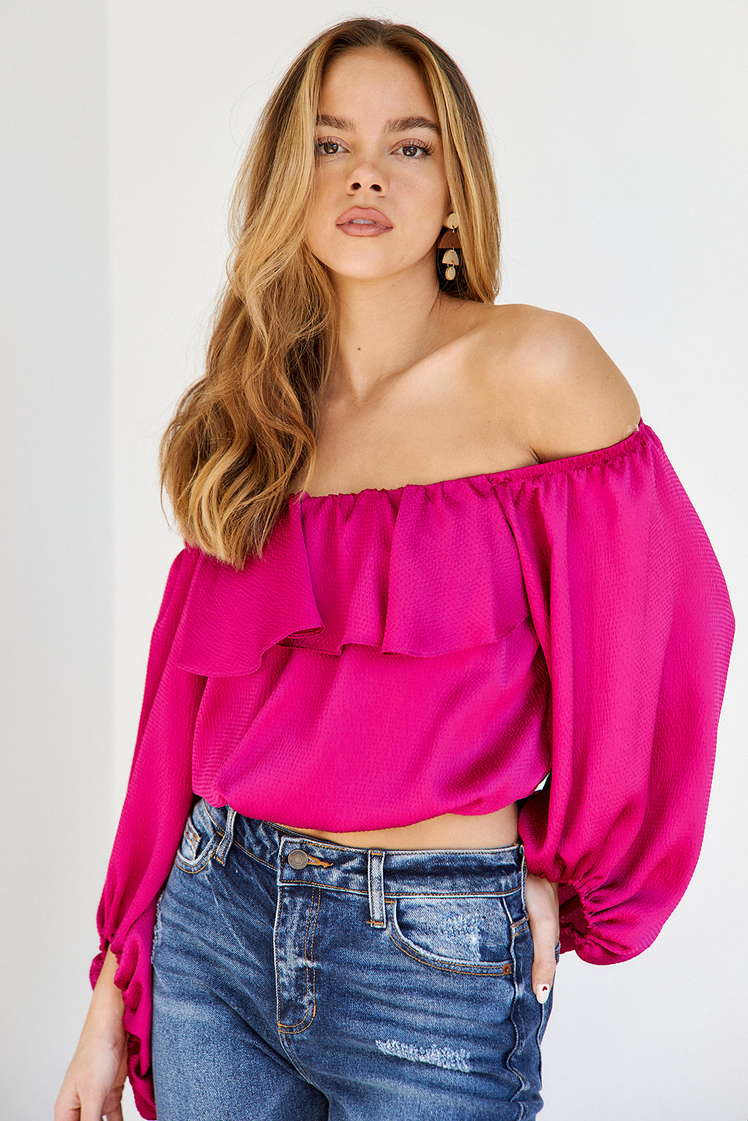 Emma Off The Shoulder Ruffle Blouse