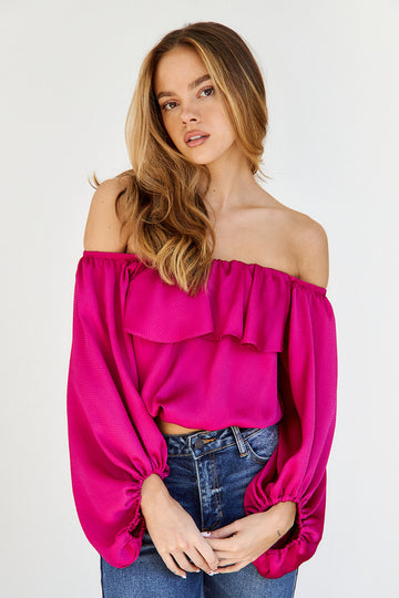 Emma Off The Shoulder Ruffle Blouse