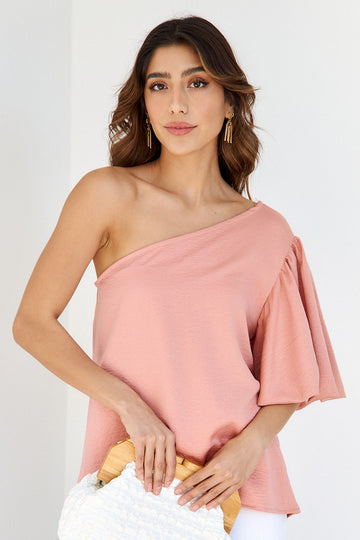 Maxie One Shoulder Puff Sleeve Blouse