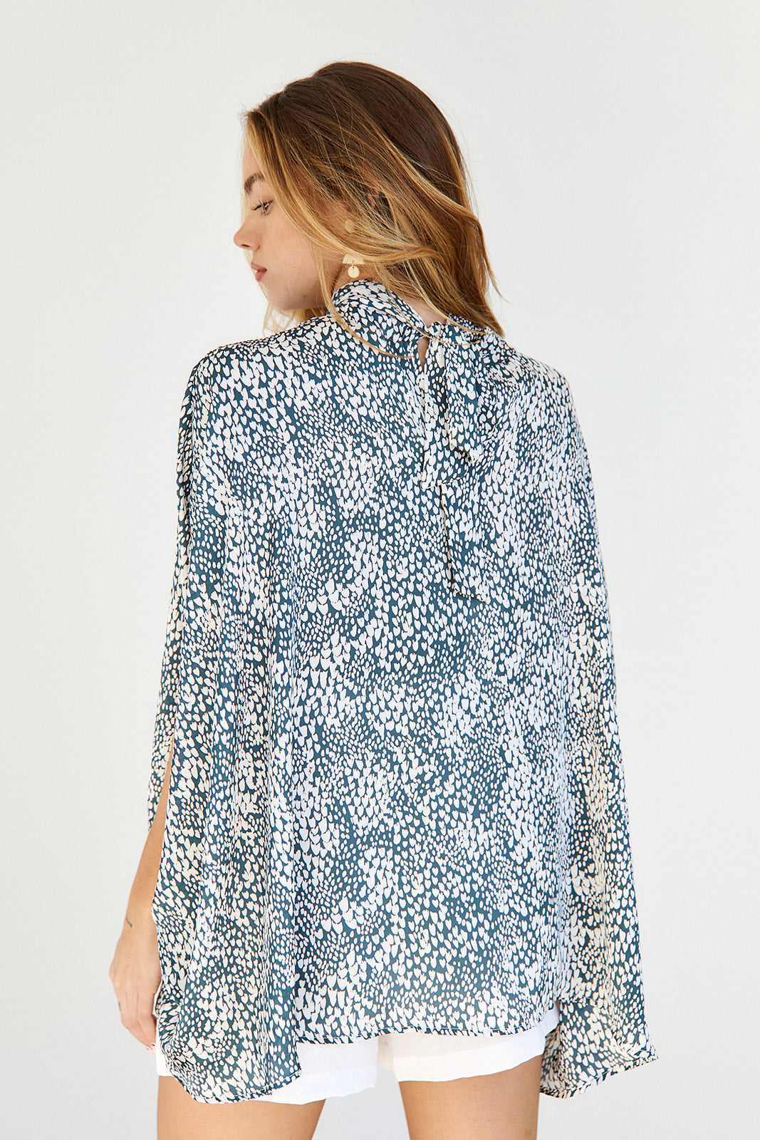 Celyn High Neck Printed Blouse