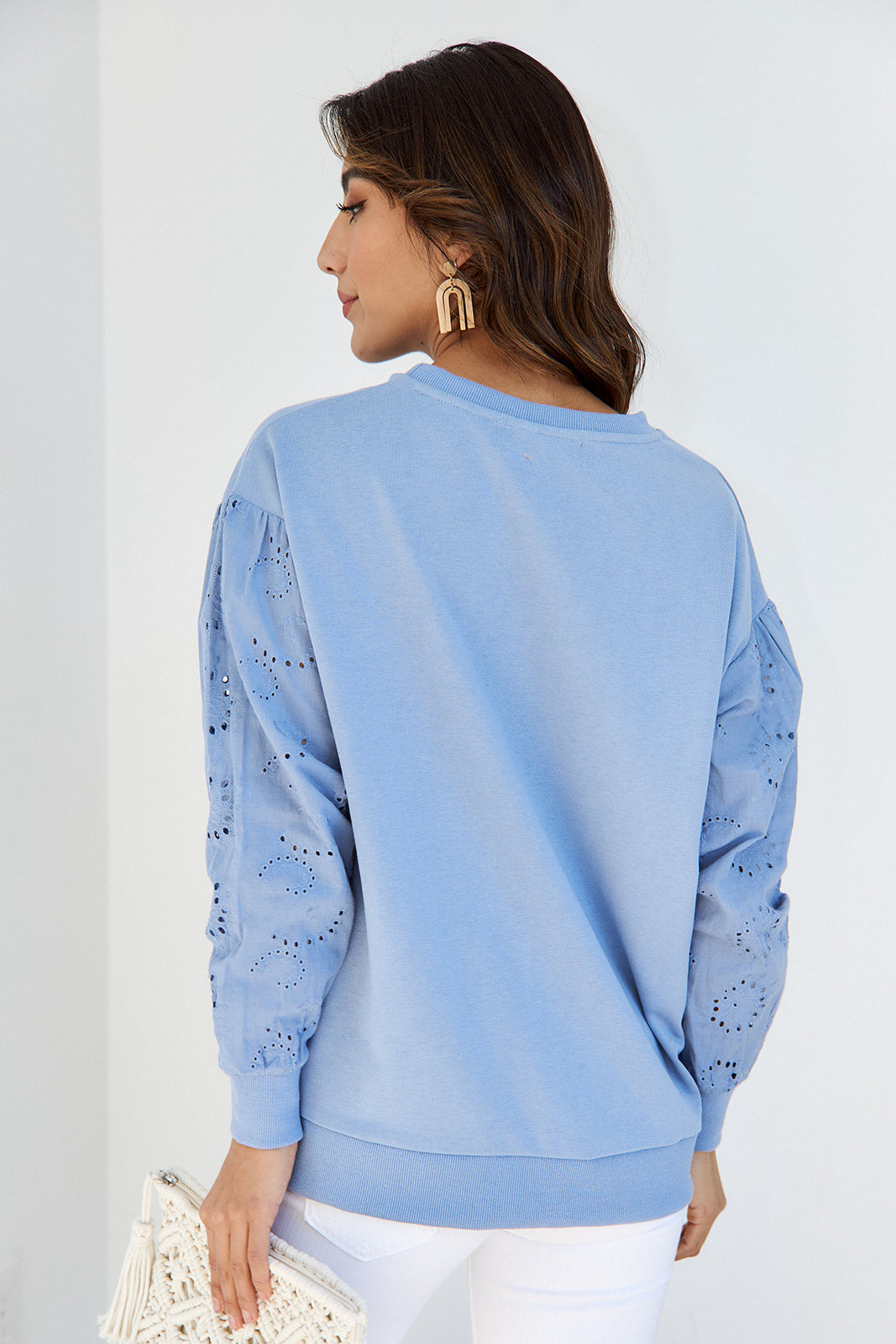 Carolyn Embroidered Sleeve Sweater