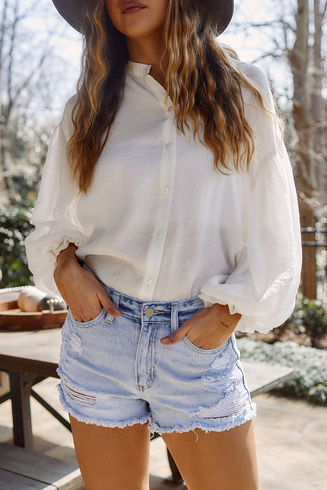 Beckett Destroyed Denim Short