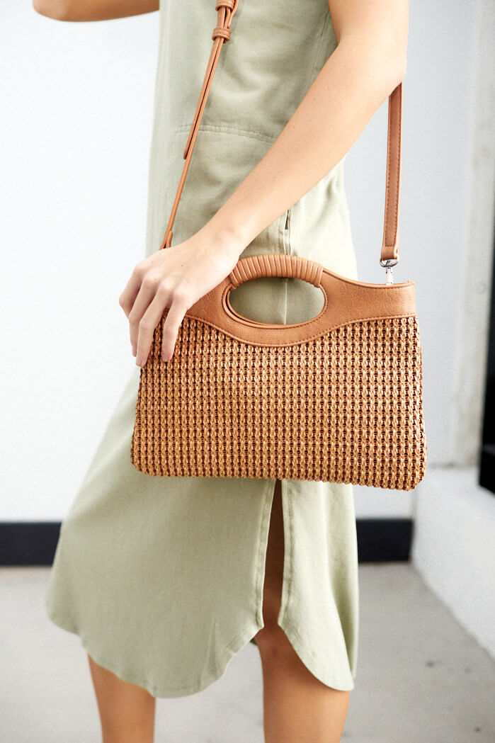 Lara Woven Crossbody with Strap