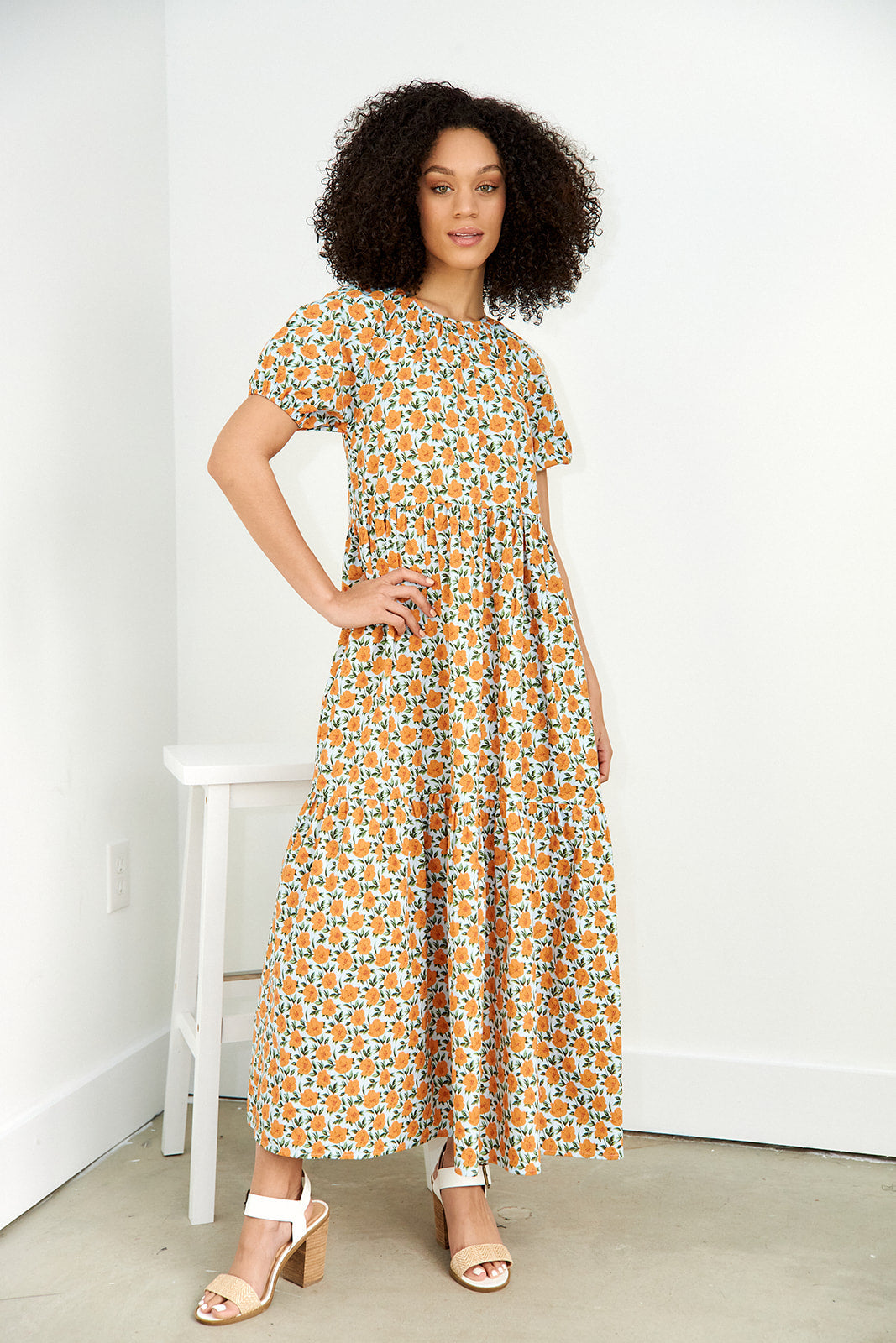 Lucero Floral Tiered Maxi Dress