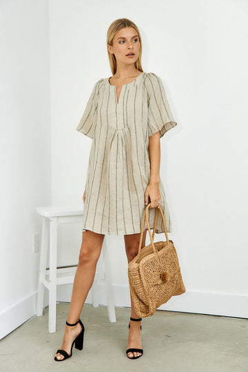 Oakley Striped Linen Dress