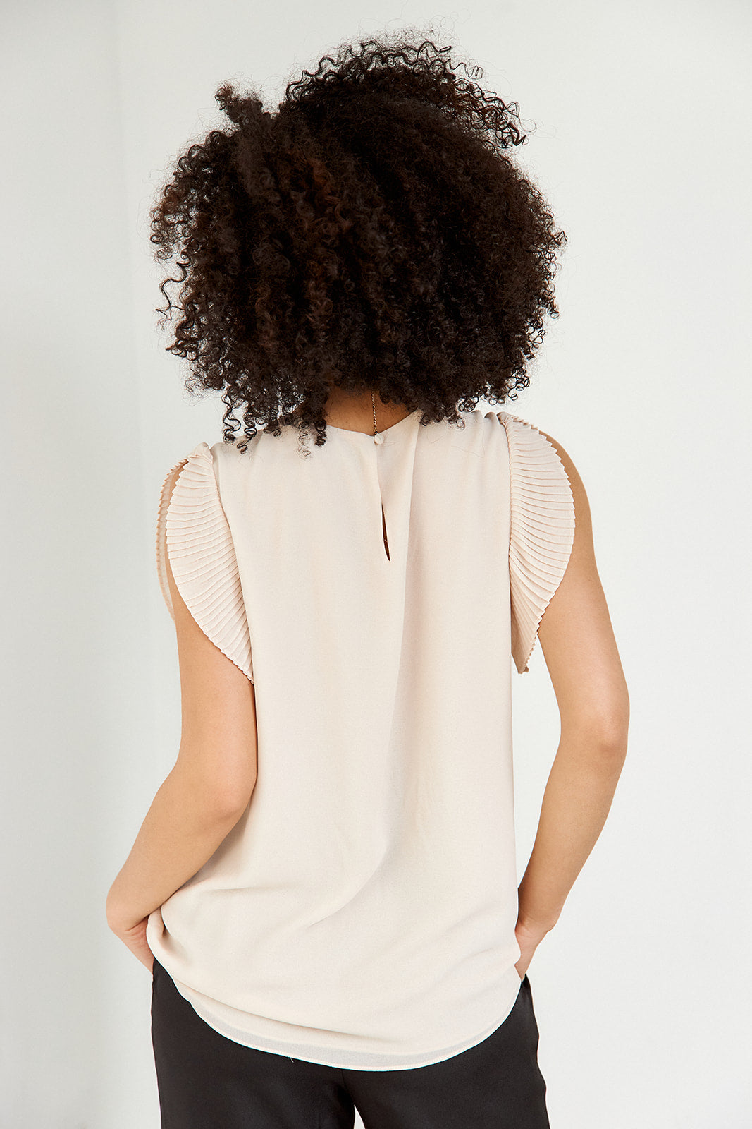 Kasey Pleated Sleeve Blouse