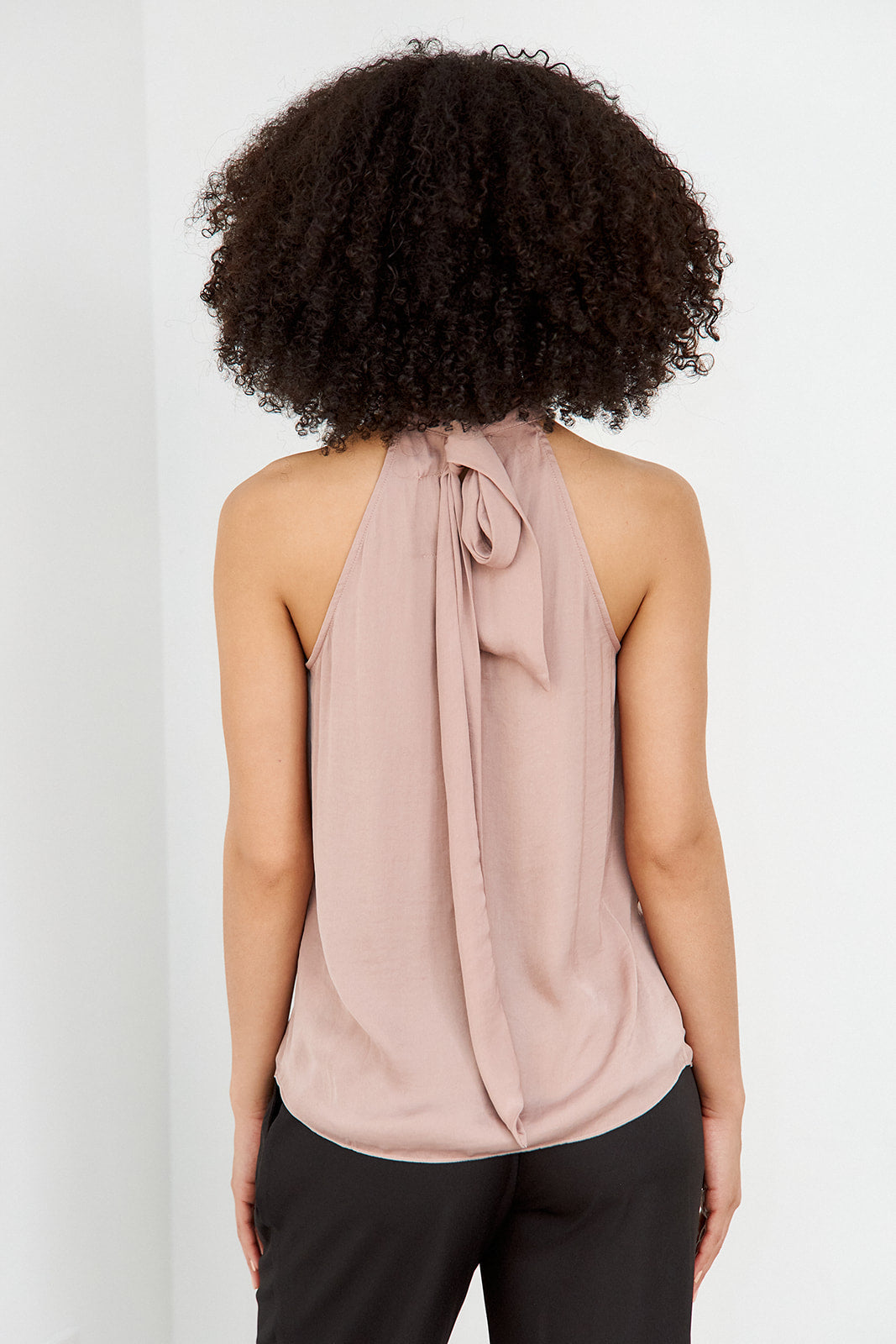 Carter Mock Neck Satin Blouse