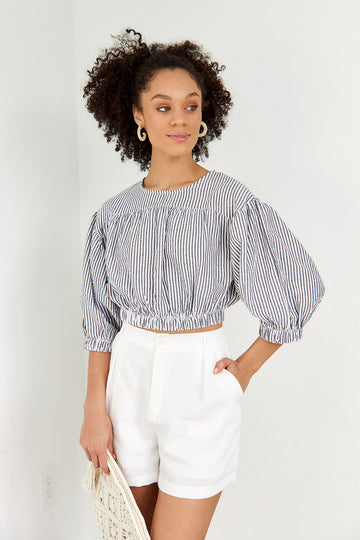 SALE- Rowen Stripped Crop Top