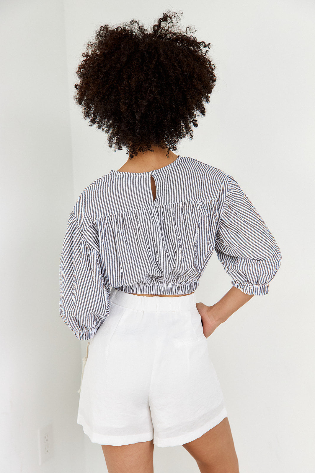 SALE- Rowen Stripped Crop Top