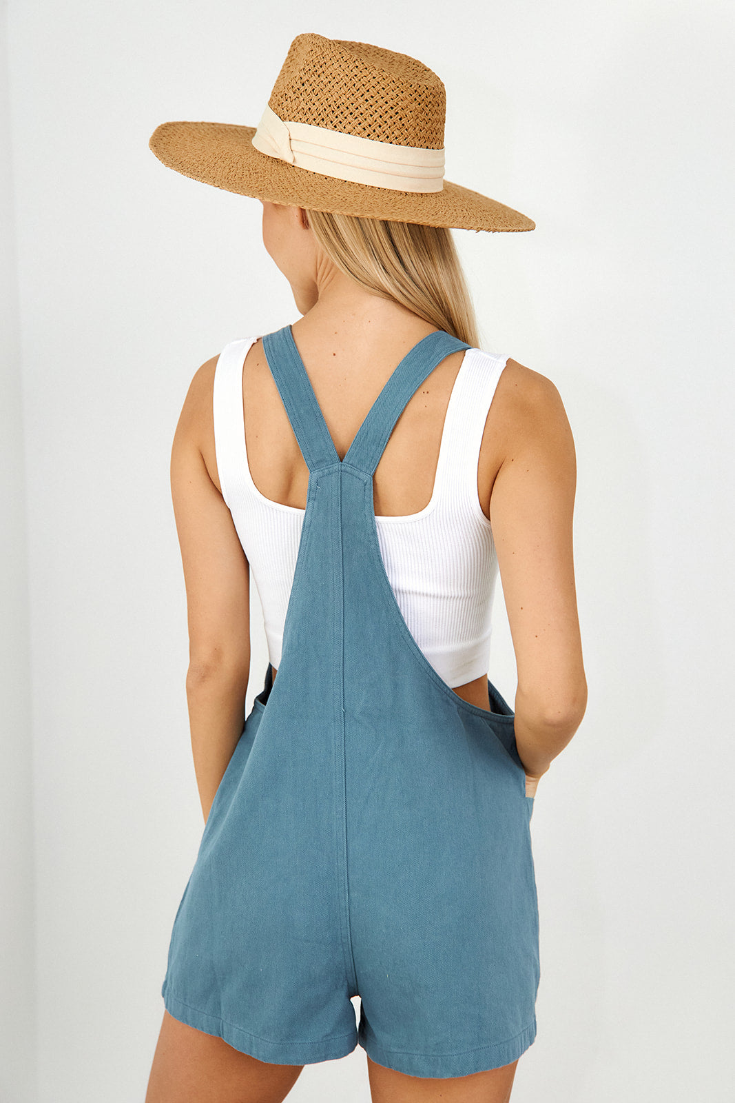 Lili Knot Detail Linen Romper