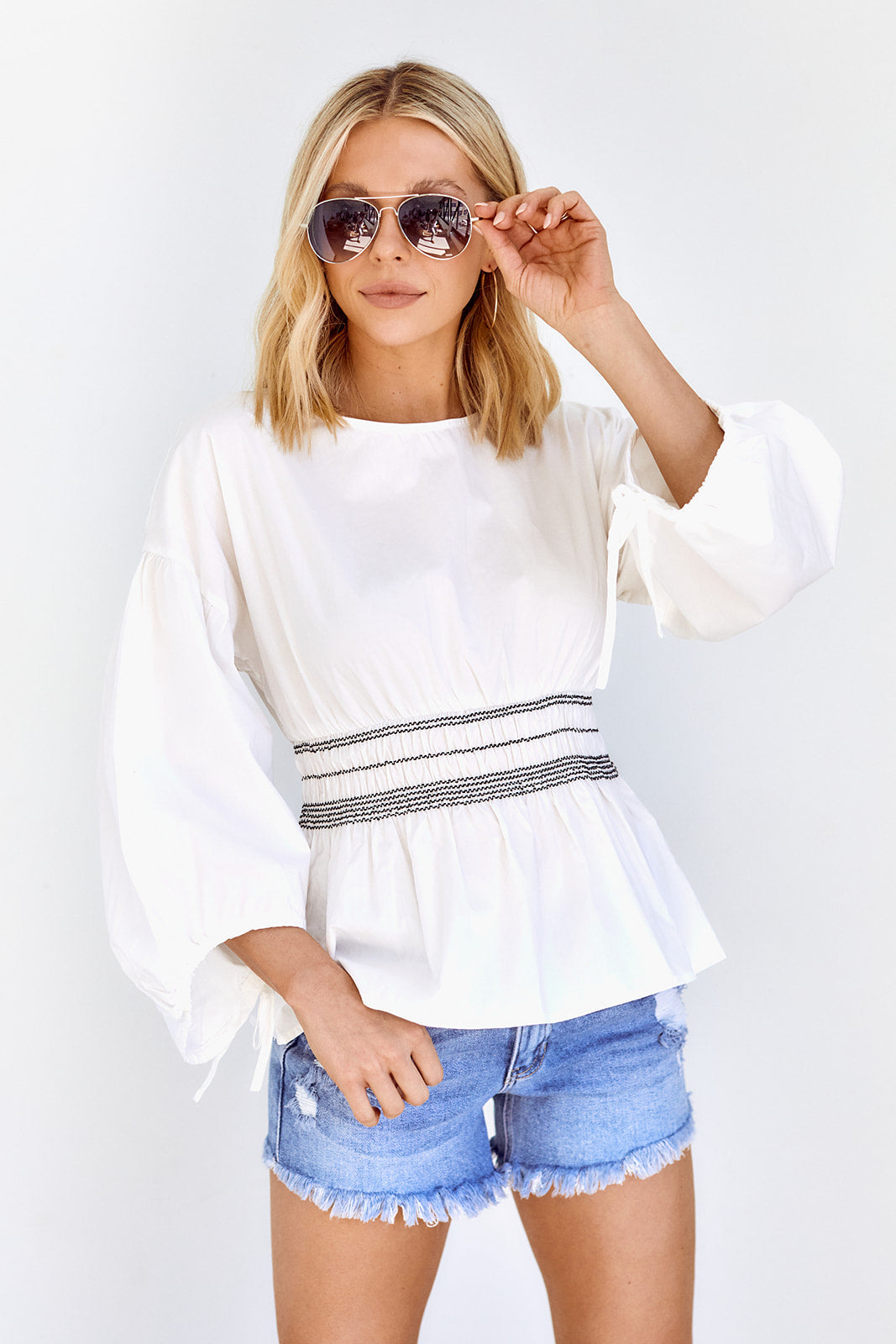 Jessie Smocked Waist Blouse