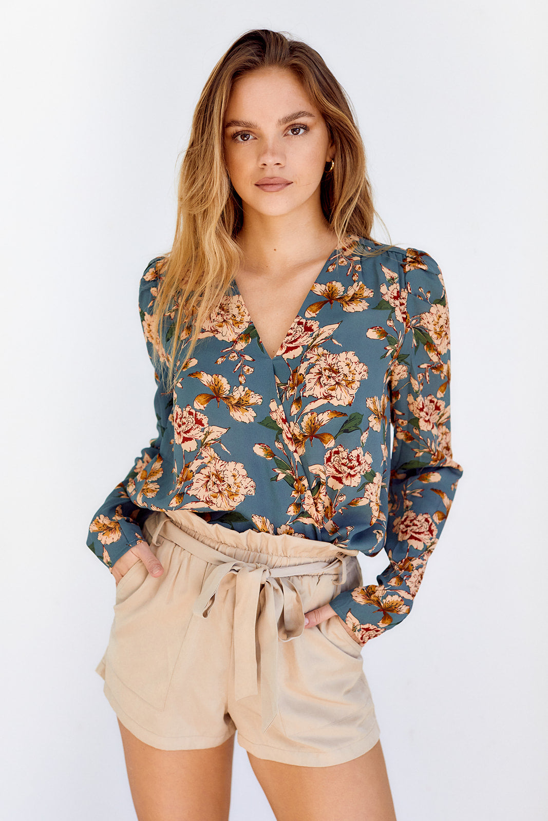 Poppy Floral Long Sleeve Bodysuit