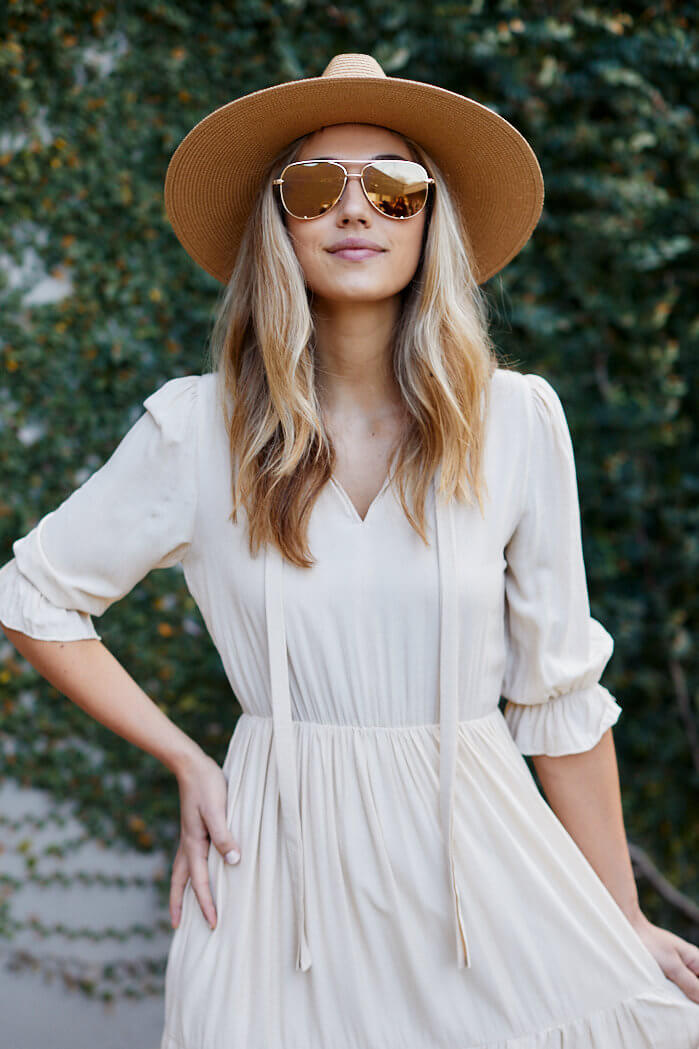 Colson 3/4 Sleeve Tiered Midi Dress