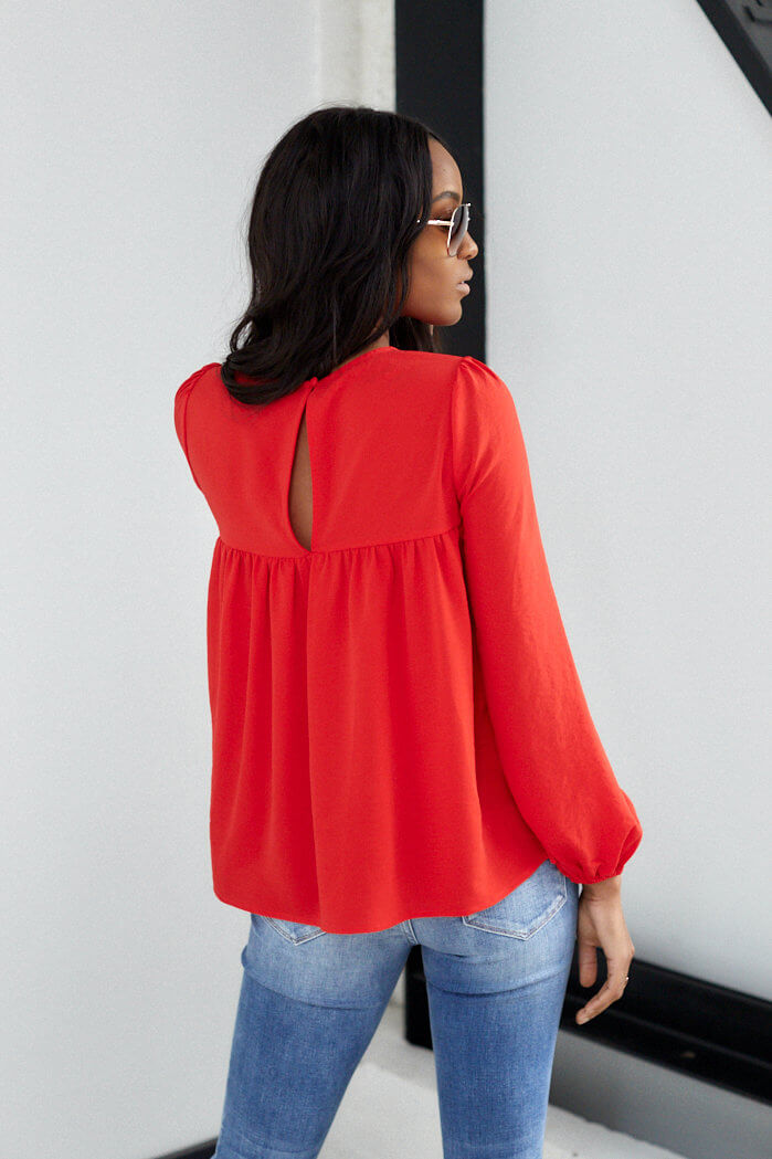 Aris Solid Long Sleeve Top