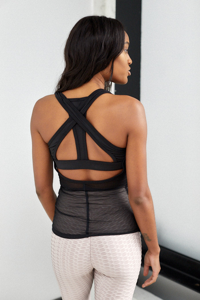 Center Tank With Mesh Cutout