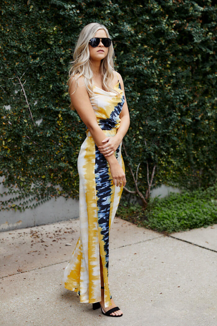 Ember Tie Dye Cowl Neck Tank