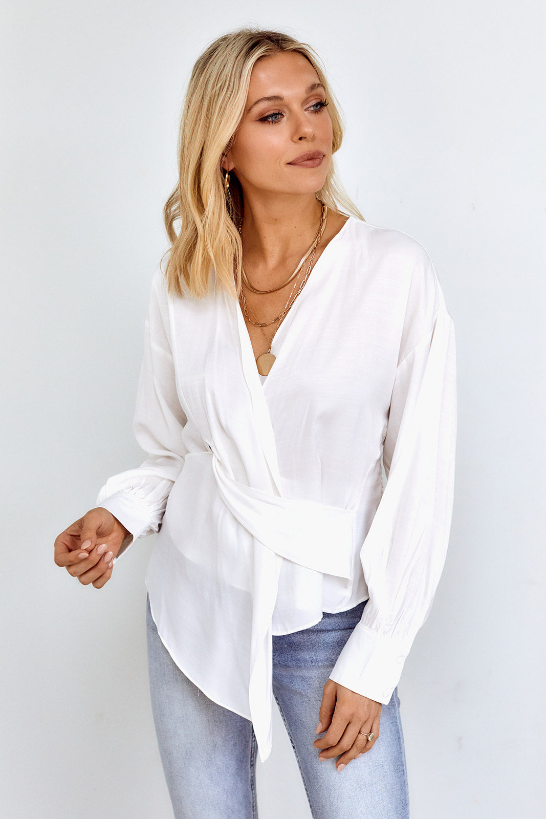 Portia Wrap Blouse