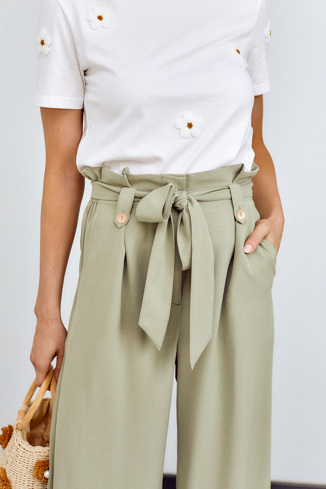 Cyndie Belted Wide Leg Trouser