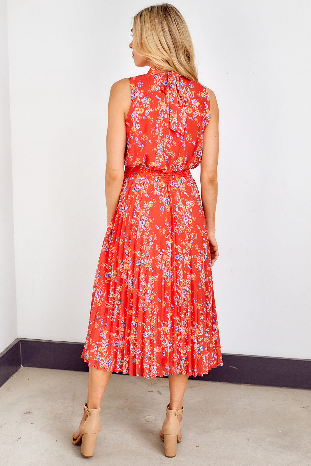 Chairo Pleated Midi Dress