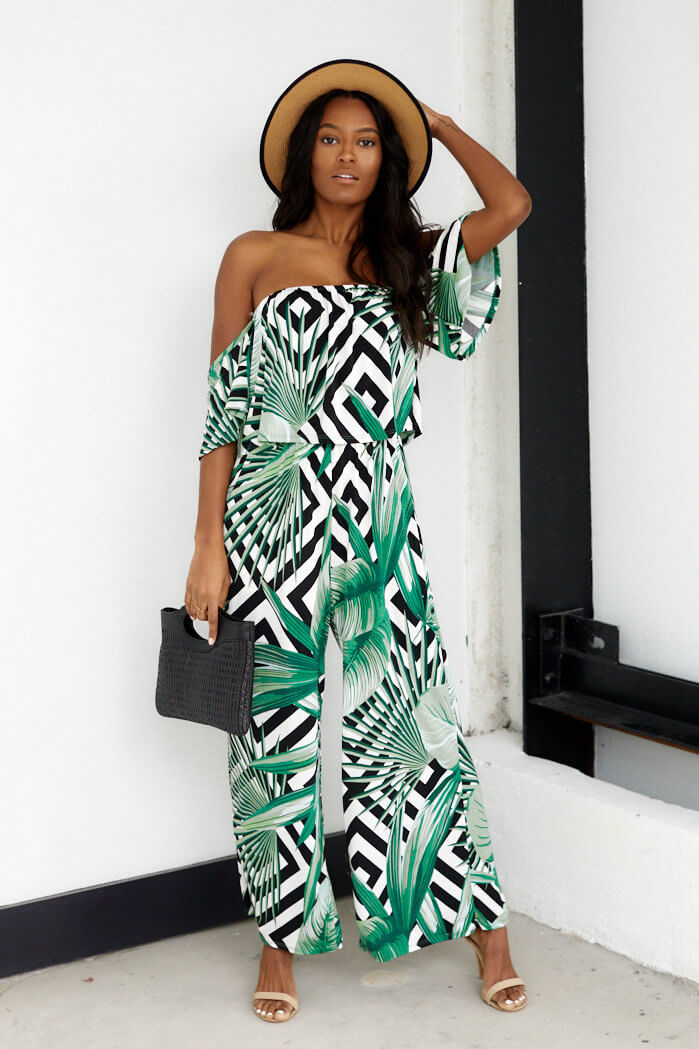 Annalisa Tropical Print Jumpsuit