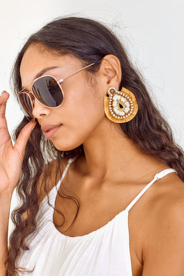 Briella Teardrop Tassel Earrings