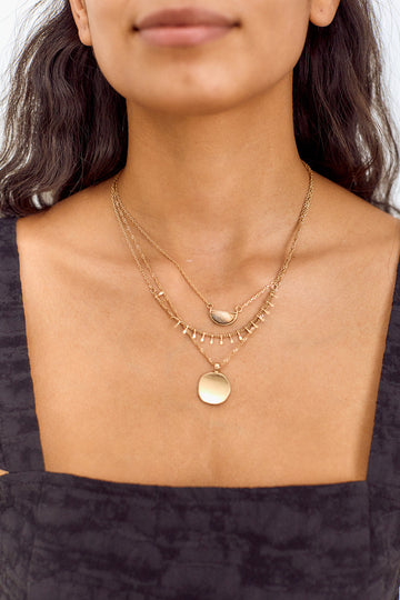 Lisbeth Wedge Stone Layered Necklace