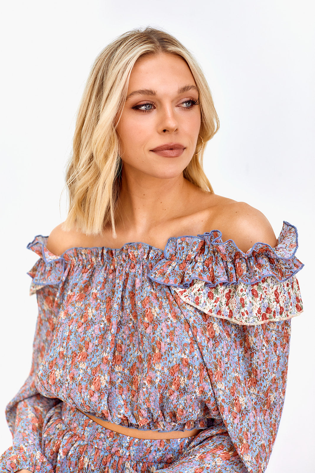 Sybelle Floral Ruffled Blouse