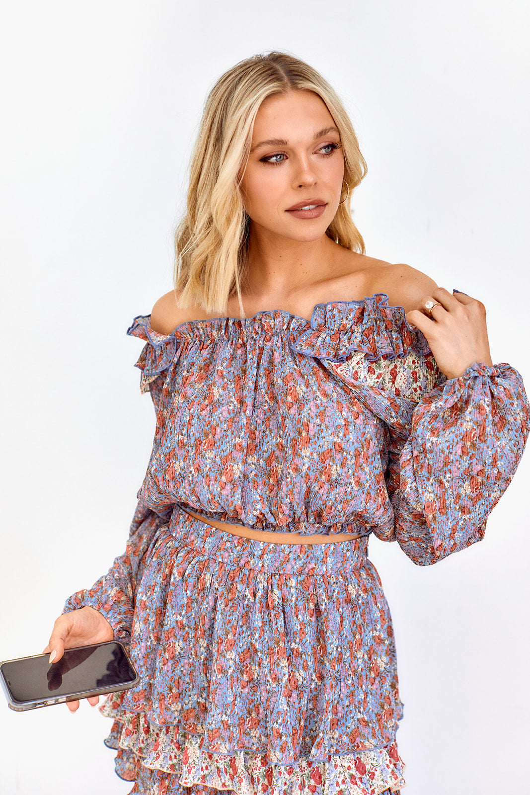 Sybelle Floral Ruffled Blouse