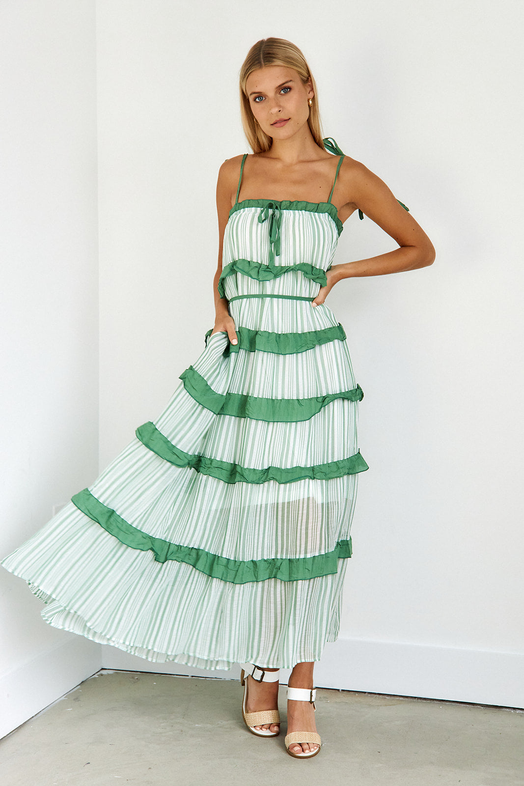 Cienna Striped Maxi Dress