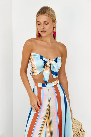 Ottie Striped Tie Top