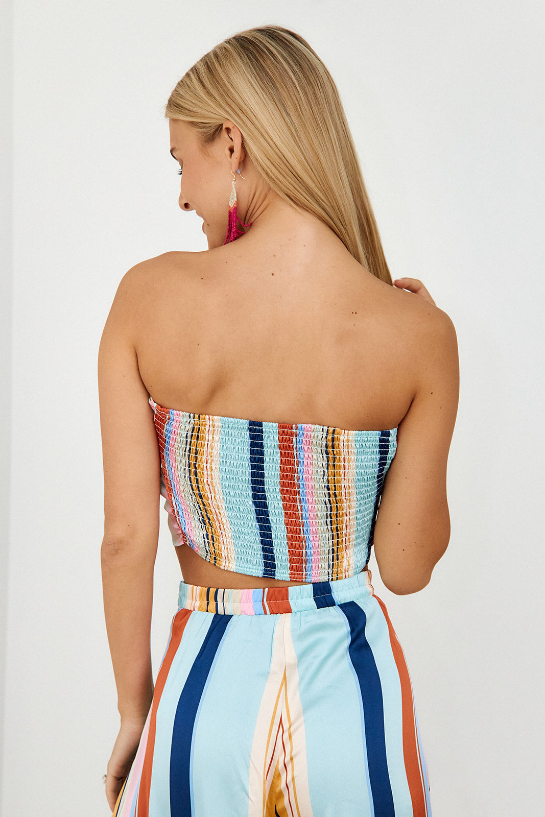 Ottie Striped Tie Top