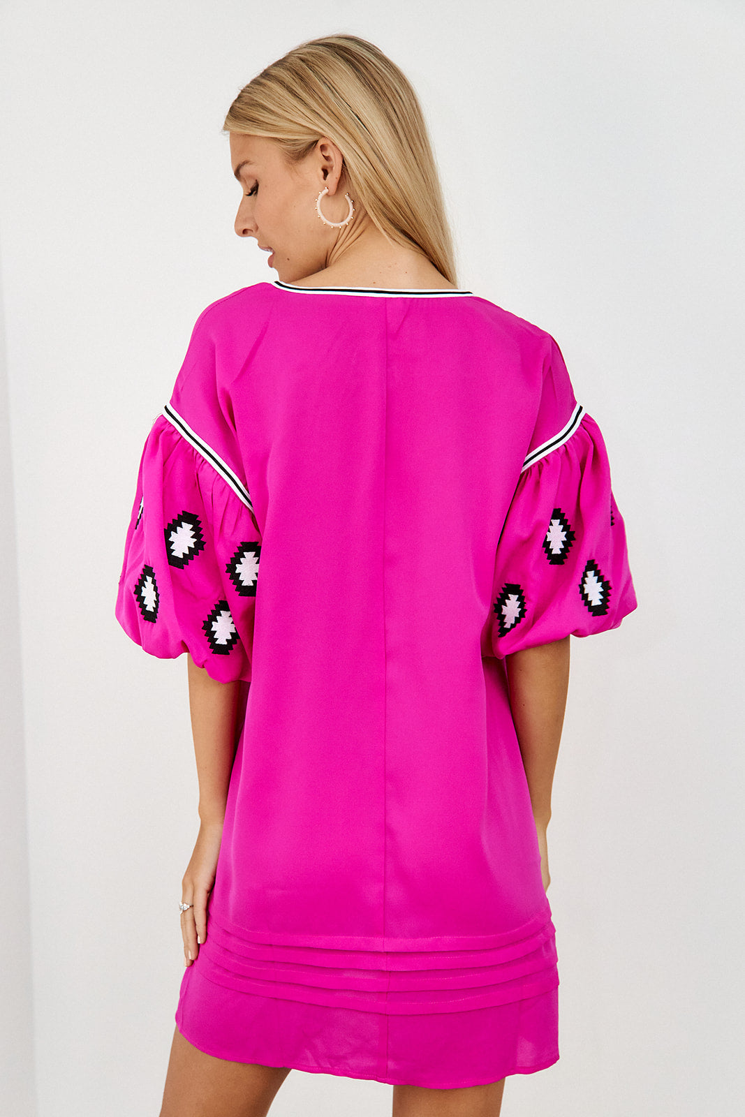 Rosa Embroidered Puff Sleeve Dress