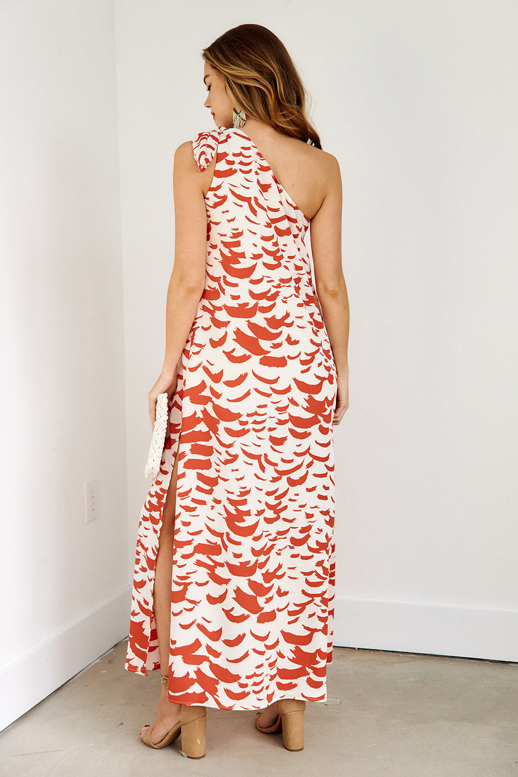 Liza One Shoulder Printed Maxi Dress