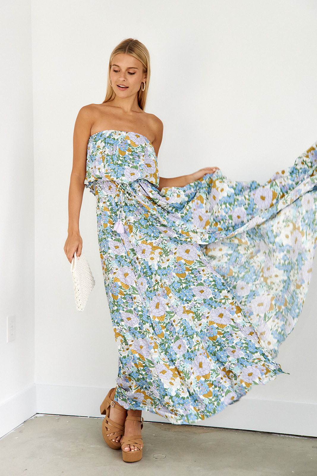 Maya Sleeveless Floral Maxi Dress