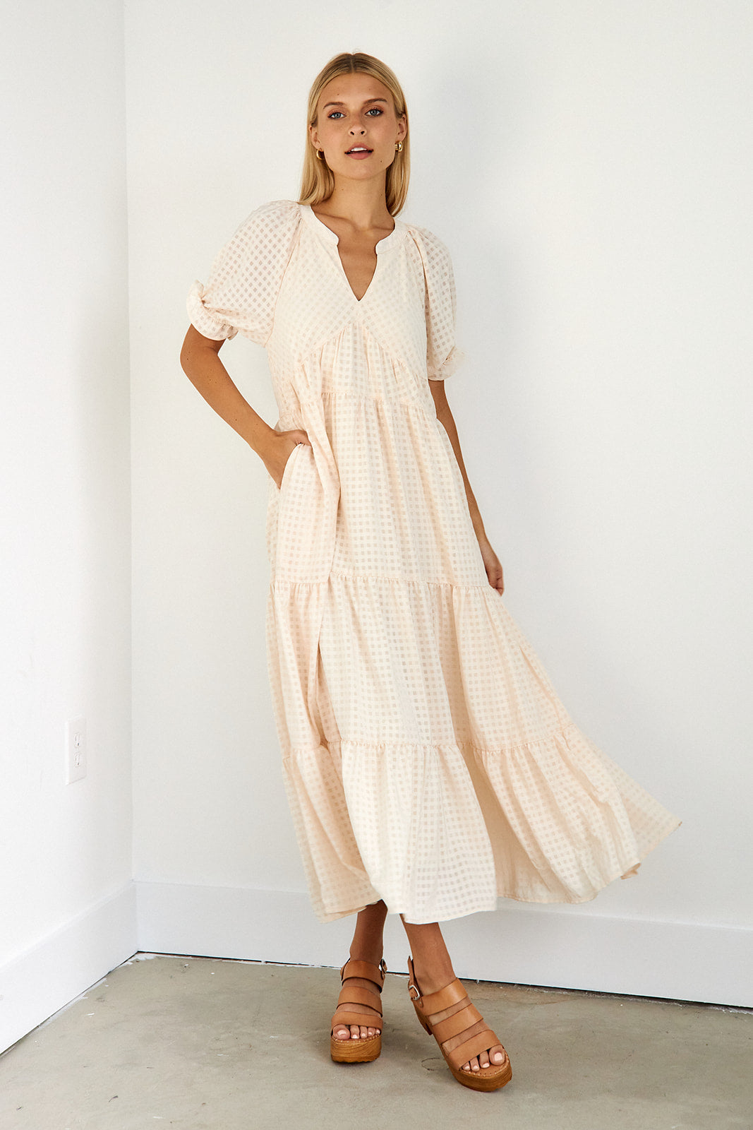 Gates Gingham Maxi Dress