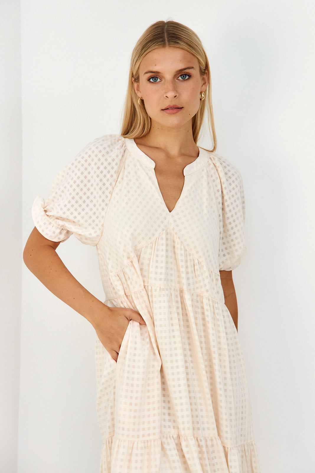 Gates Gingham Maxi Dress