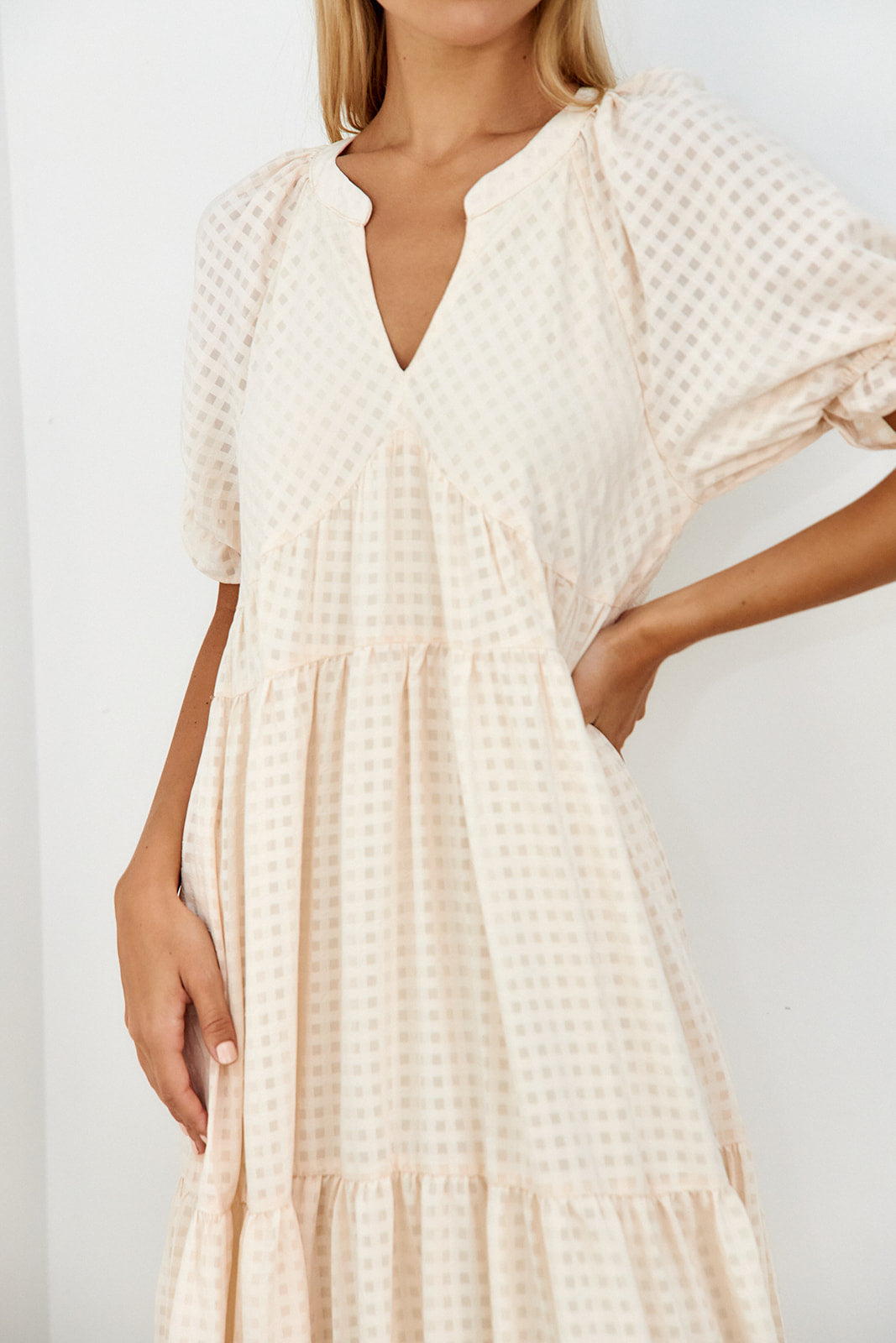 Gates Gingham Maxi Dress