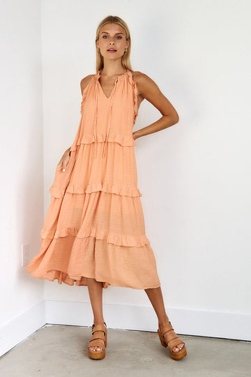 Jerne Tiered Midi Dress