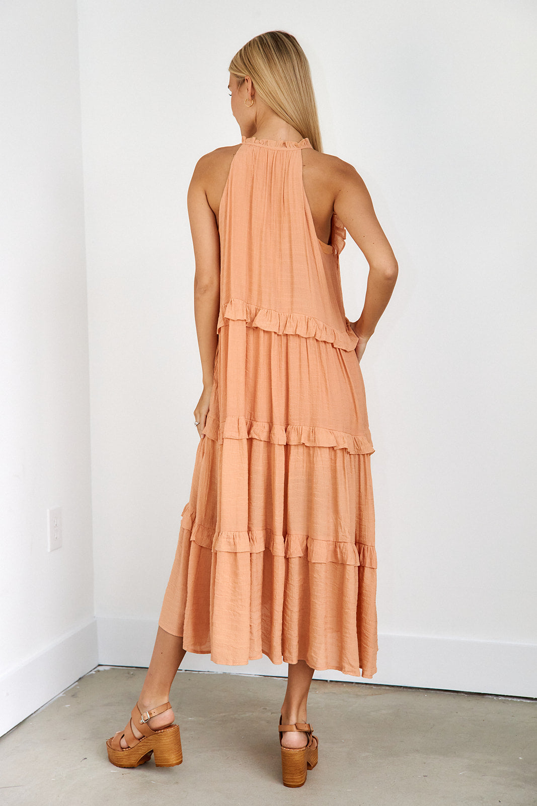 Jerne Tiered Midi Dress