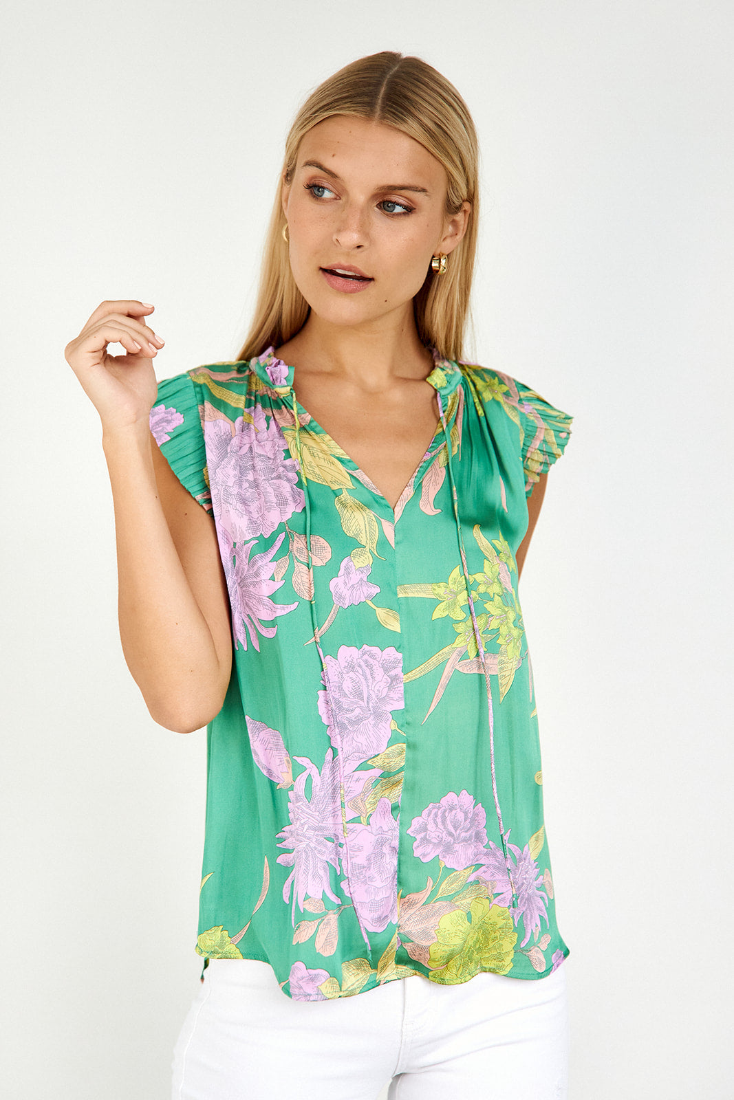 Gomez Floral Short Sleeve Blouse