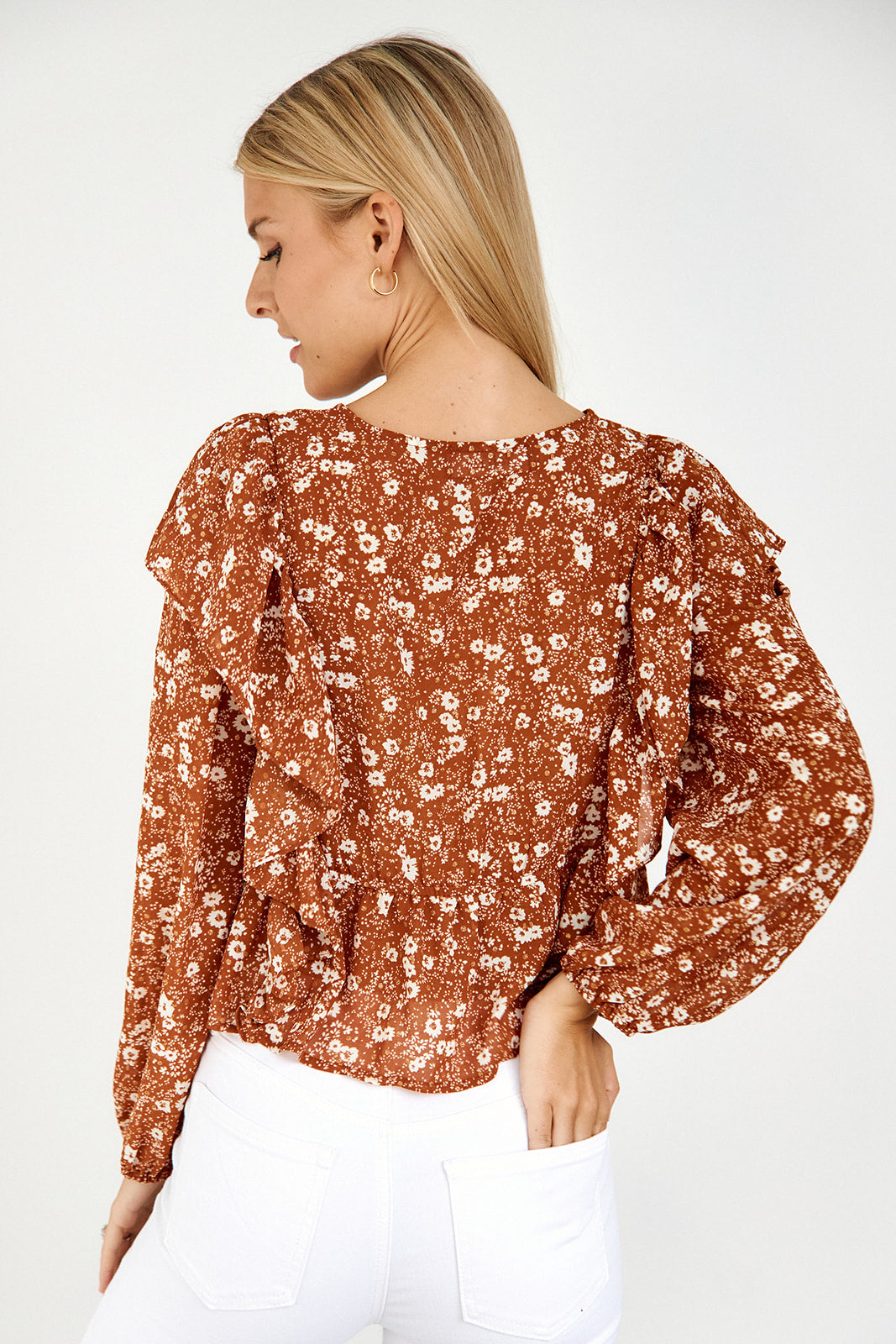 Connah Ruffled Floral Blouse