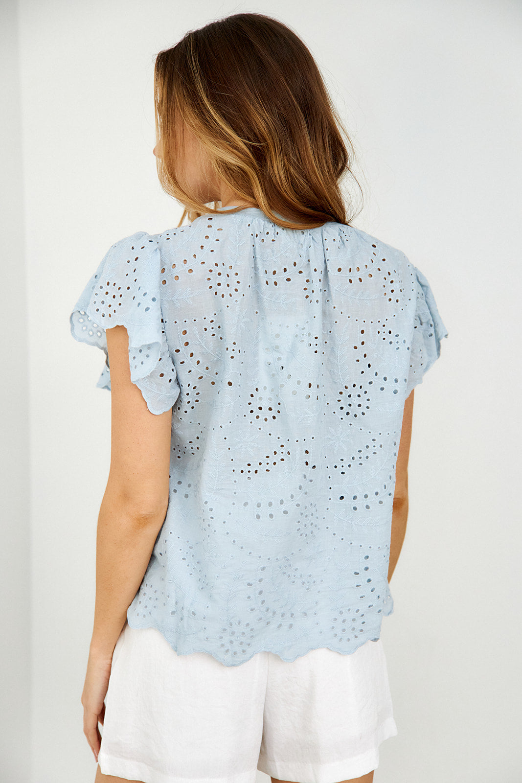 Rerva Eyelet Sleeve Blouse