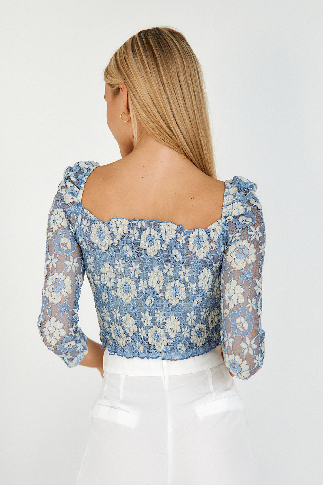 SALE- Adana Floral Lace Blouse