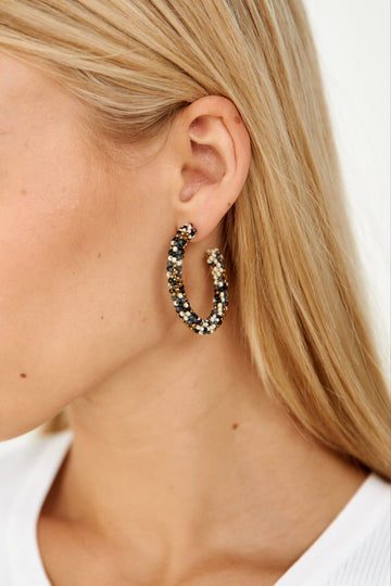 Ink+Alloy Confetti Hoop Earring