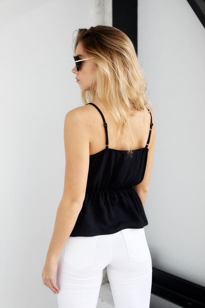 Pia Twist Front Sleeveless Blouse