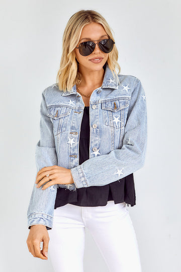 Vail Star Detail Denim Jacket