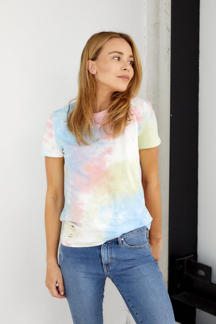 Emerson Distressed Tie-Dye Knit Top